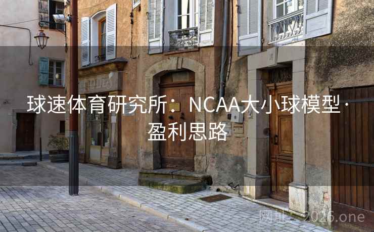 球速体育研究所：NCAA大小球模型·盈利思路