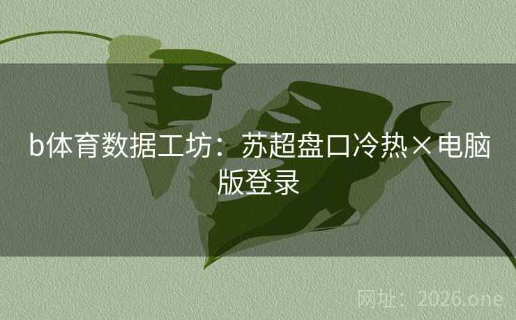 b体育数据工坊:苏超盘口冷热×电脑版登录 第2张 b体育数据工坊:苏超盘口冷热×电脑版登录 第2张